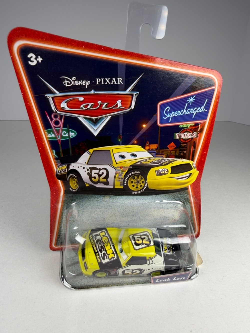 Disney Pixar Cars Leak Less #52 Supercharged 2006 Sealed Diecast